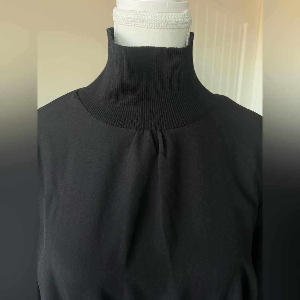 French Connection Black High Neck Blouse - Picture 2 of 10